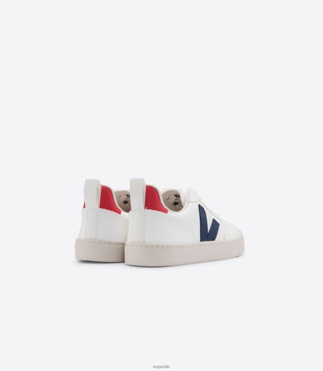 Veja niños v-10 cordones cwl blanco cobalto pekin PDFXH365 zapatos
