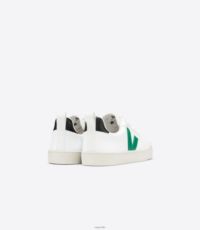 Veja niños v-10 cordones cwl blanco esmeralda negro PDFXH368 zapatos
