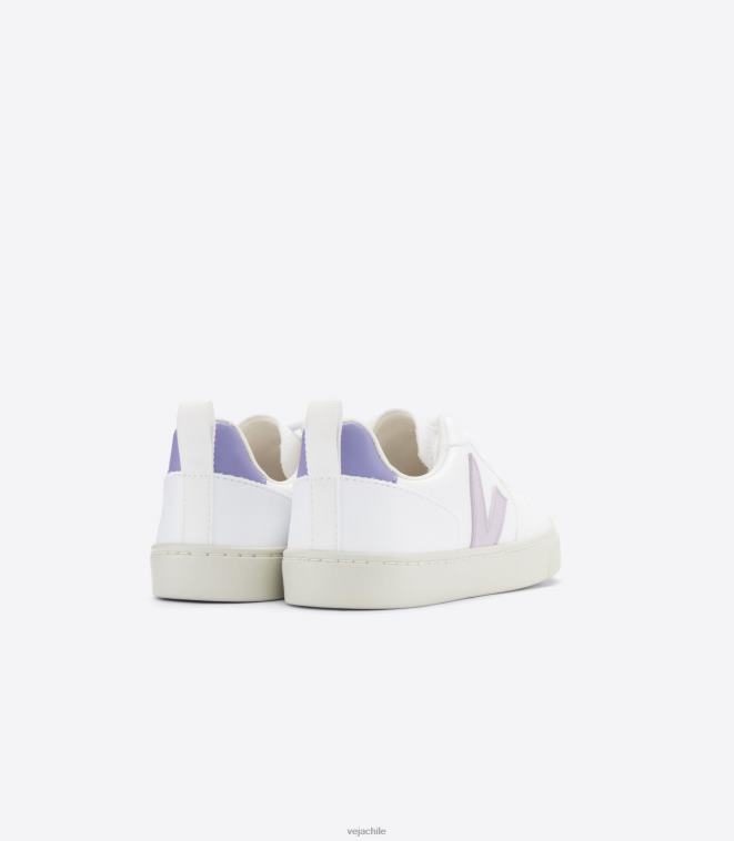 Veja niños v-10 cordones cwl blanco parme lavande PDFXH369 zapatos