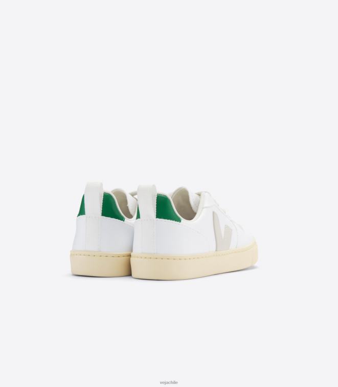 Veja niños v-10 cordones cwl blanco pierre emeraude PDFXH366 zapatos