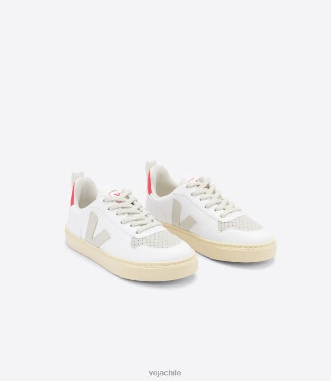 Veja niños v-10 cordones cwl blanco pierre rose fluo PDFXH367 zapatos