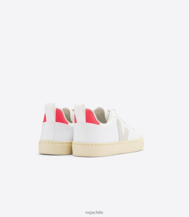 Veja niños v-10 cordones cwl blanco pierre rose fluo PDFXH367 zapatos
