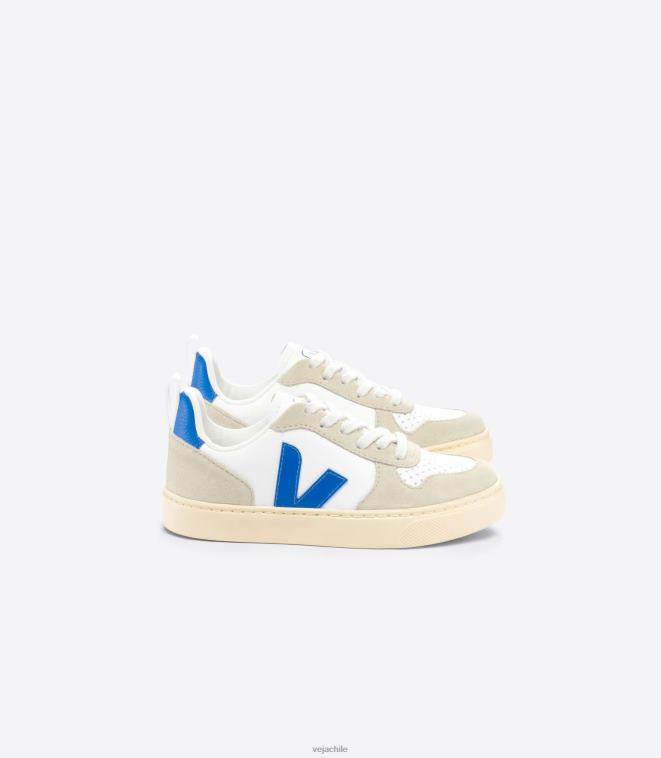 Veja niños v-10 cuero sin cromo blanco paros almendra PDFXH356 zapatos