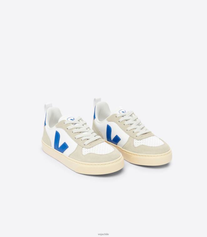 Veja niños v-10 cuero sin cromo blanco paros almendra PDFXH356 zapatos
