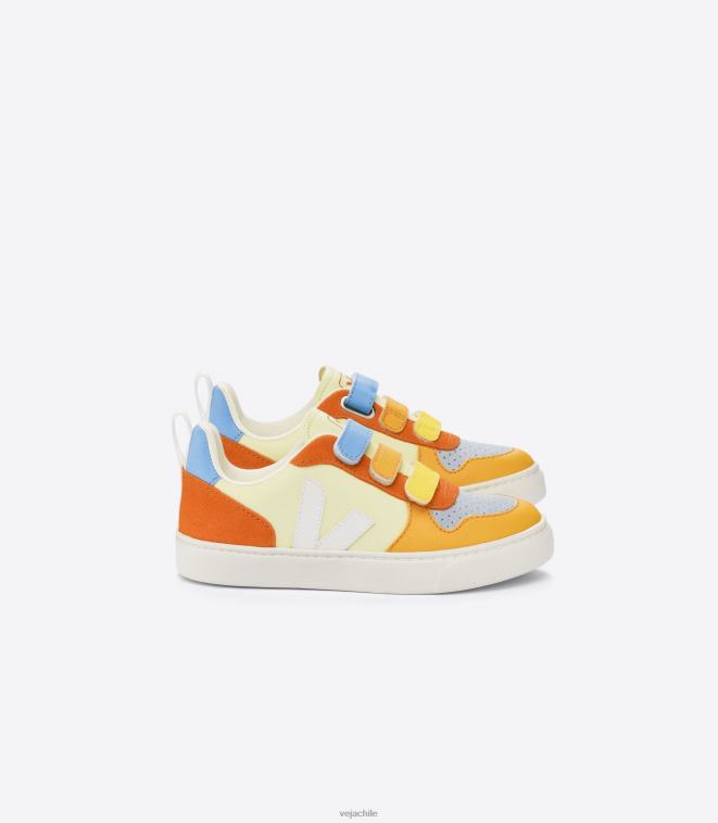 Veja niños v-10 cuero sin cromo multico sol PDFXH353 zapatos