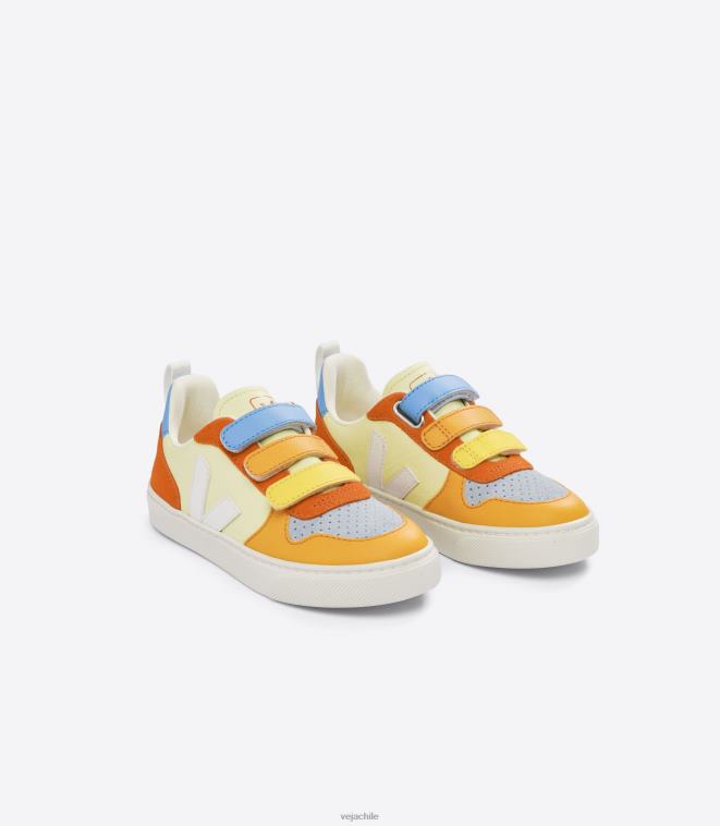 Veja niños v-10 cuero sin cromo multico sol PDFXH353 zapatos