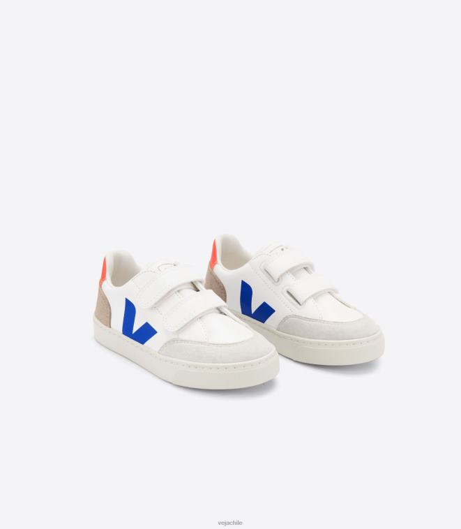 Veja niños v-12 cuero sin cromo blanco multico miel PDFXH303 zapatos