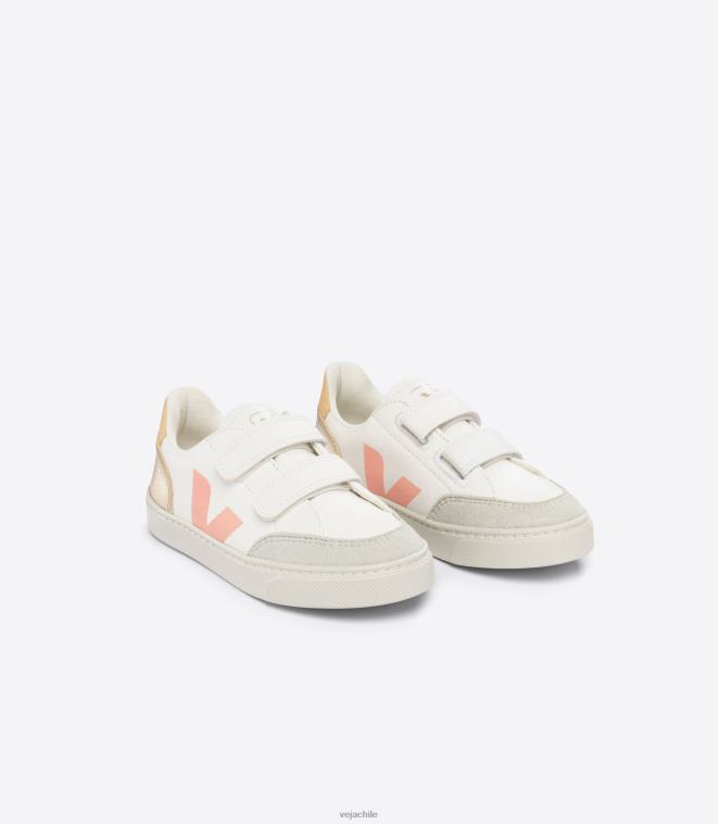 Veja niños v-12 cuero sin cromo blanco multico platine PDFXH301 zapatos