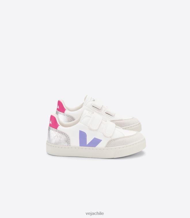 Veja niños v-12 cuero sin cromo multico plata PDFXH307 zapatos