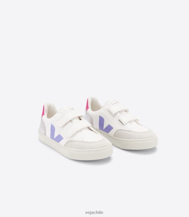 Veja niños v-12 cuero sin cromo multico plata PDFXH307 zapatos