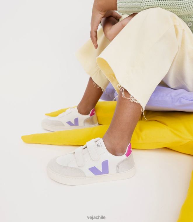 Veja niños v-12 cuero sin cromo multico plata PDFXH307 zapatos
